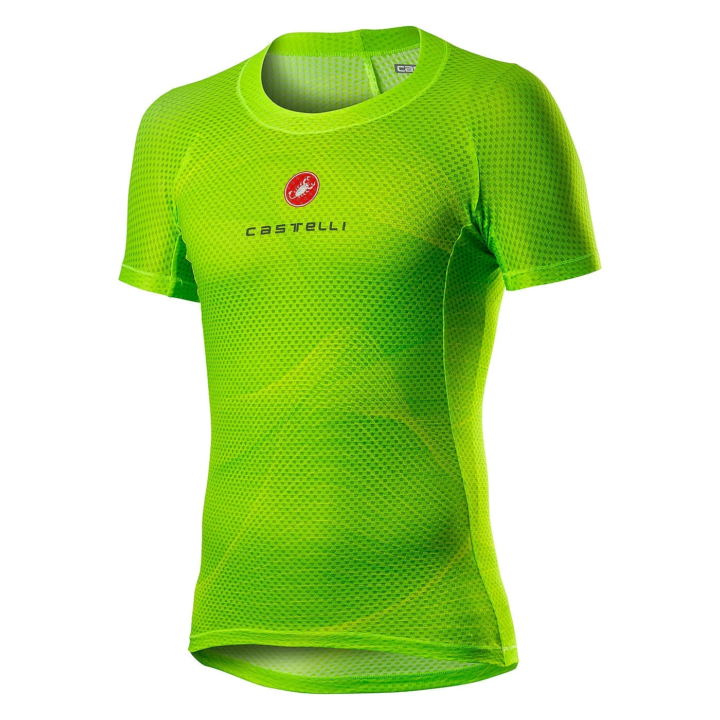 1. Tricou Perforat Castelli Pro Mesh SS Yellow Fluo S S, Galben fluo