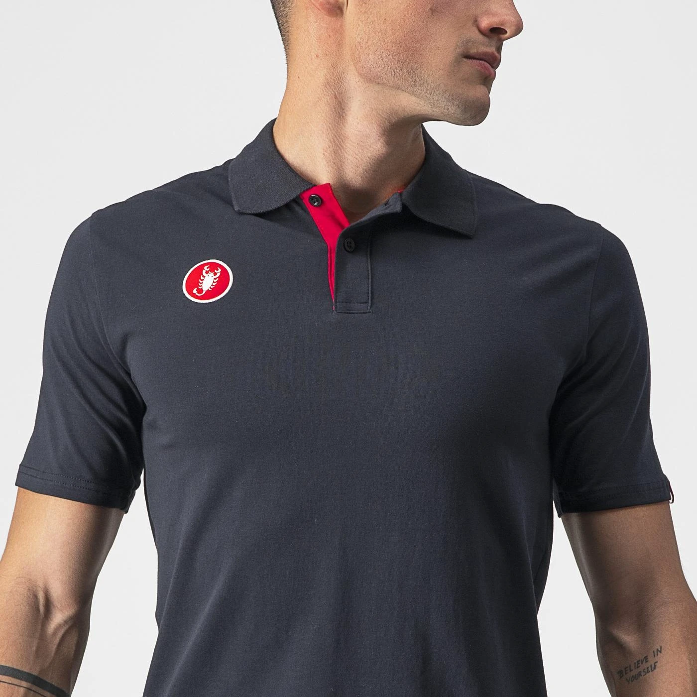 4. Tricou polo Castelli Race Day, pt barbati, negru, XXL Negru, XXL