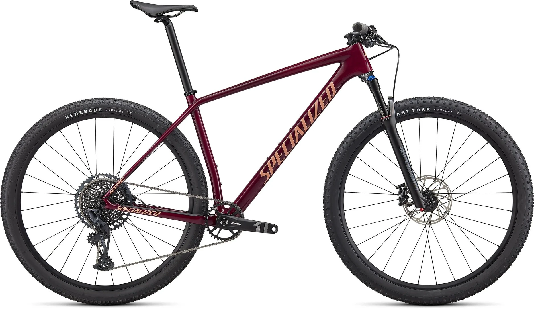 1. Bicicleta SPECIALIZED Epic Hardtail Comp - Gloss Maroon/Ice Papaya M