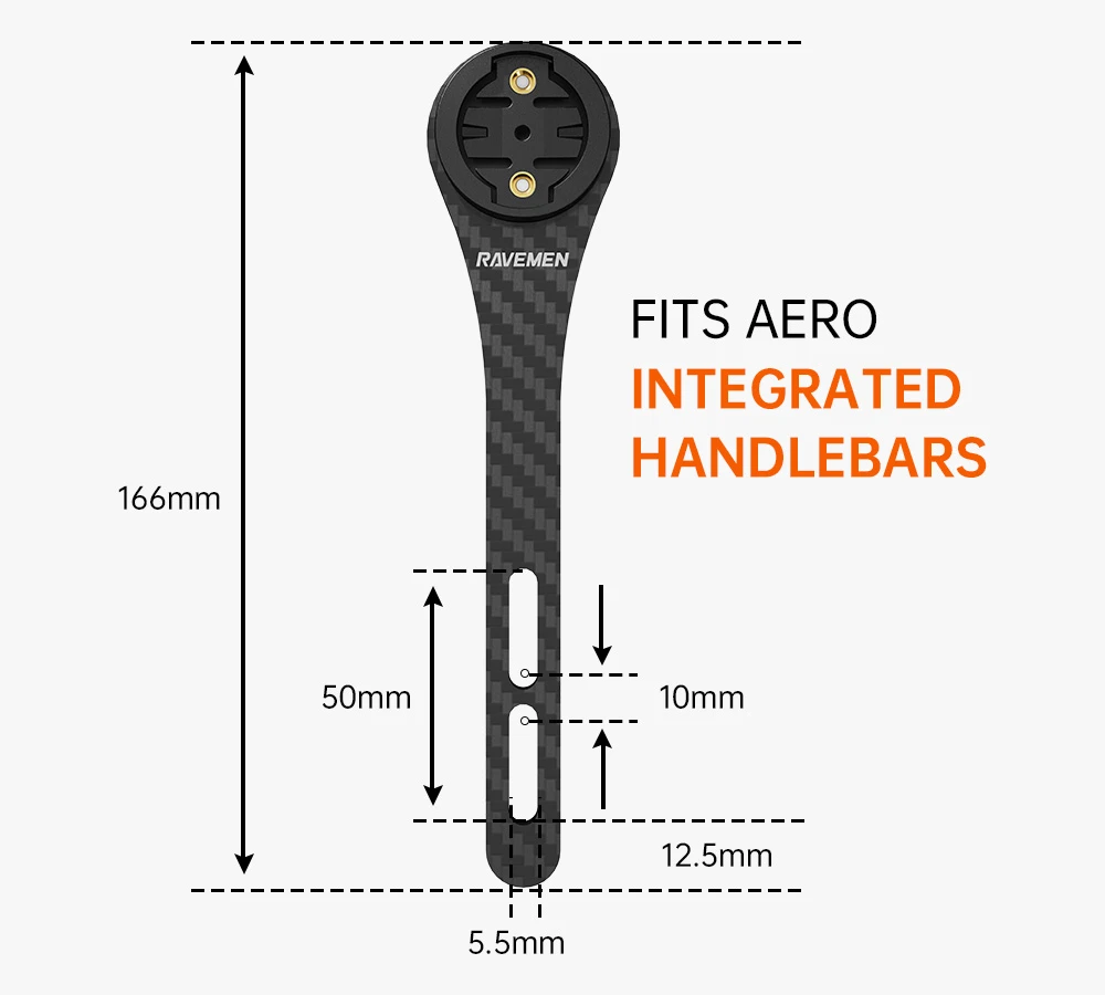 3. Curea Prindere RAVEMEN ghidon aero pt. Garmin si GoPro