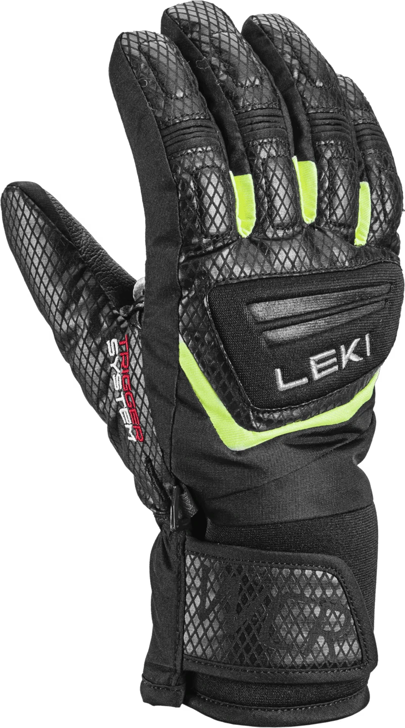 1. Manusi Schi Copii LEKI WRC Team 3D Junior - Black/Ice Lemon 5