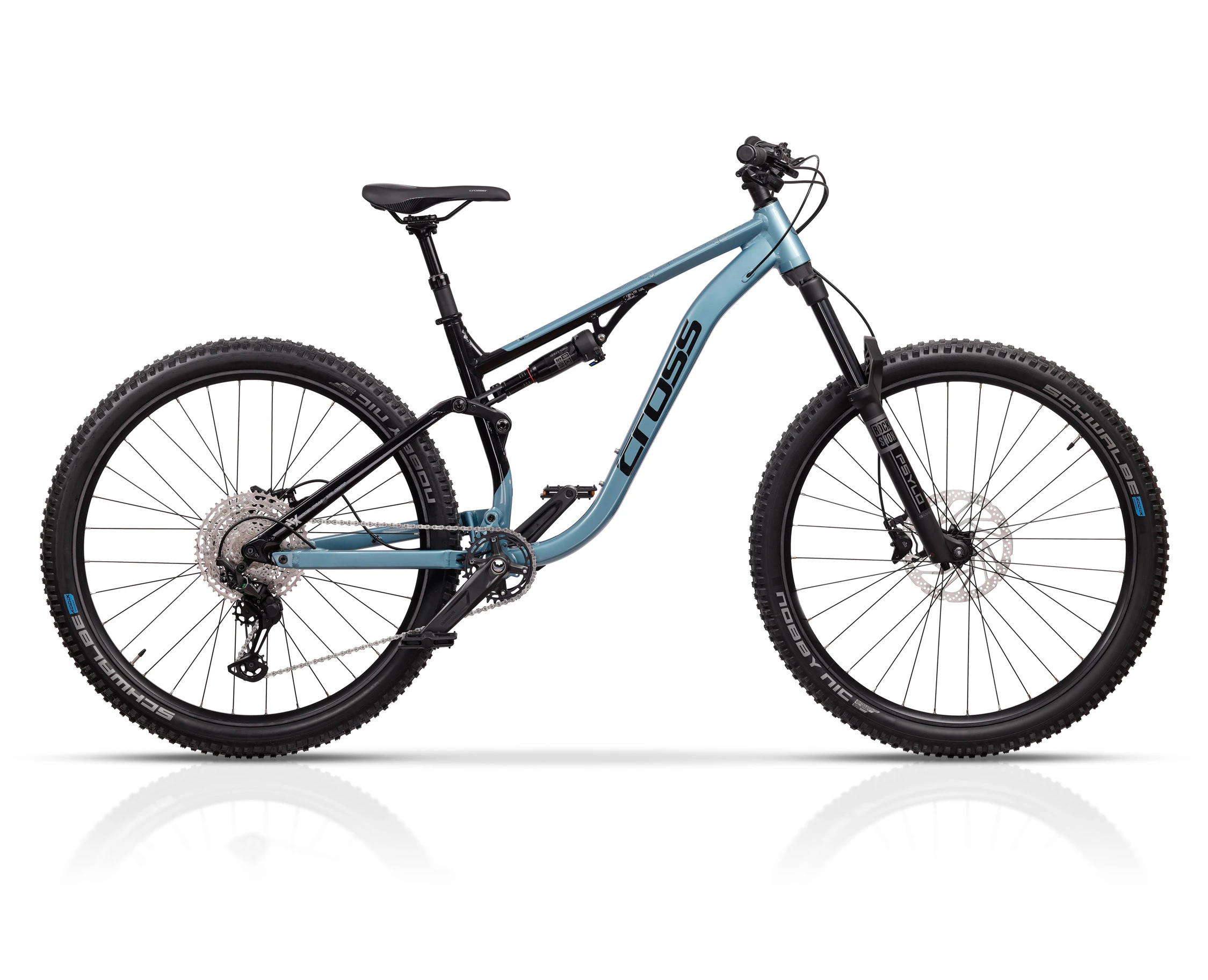 1. Bicicleta Full Suspension CROSS RTX FS 29 - Sonic Blue 450mm