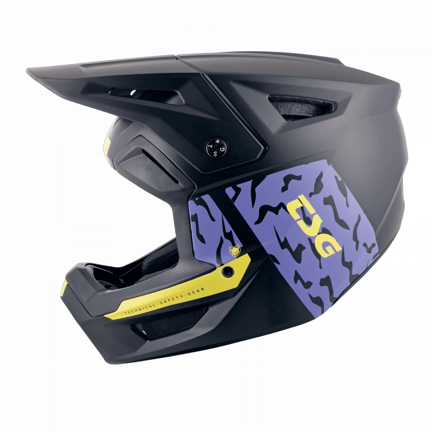 4. Casca Ciclism Full Face TSG Sentinel Solid Color - Violet Yellow Flakes M
