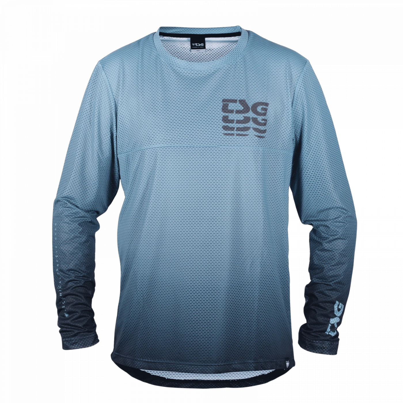 1. Tricou Ciclism TSG Grip (L/S) - Steel Blue Fade S