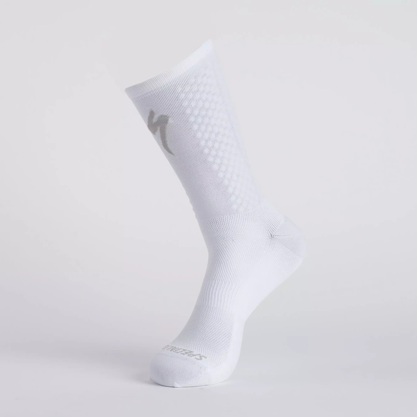 1. Sosete Ciclism SPECIALIZED Knit Tall - White/Silver S
