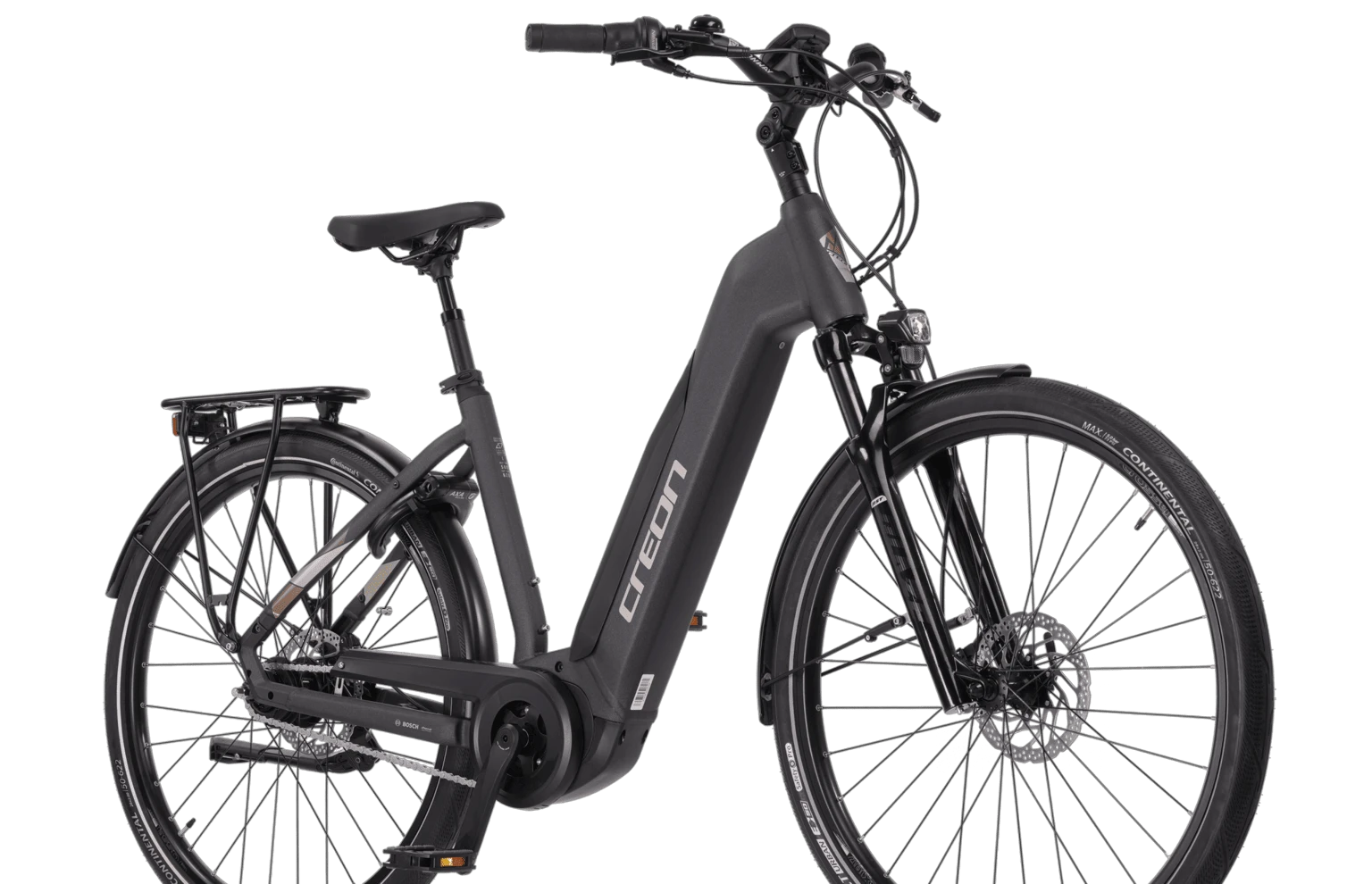3. Bicicleta Electrica CREON Motive TF 1.7 Bosch Wave - Black/Brown 460mm