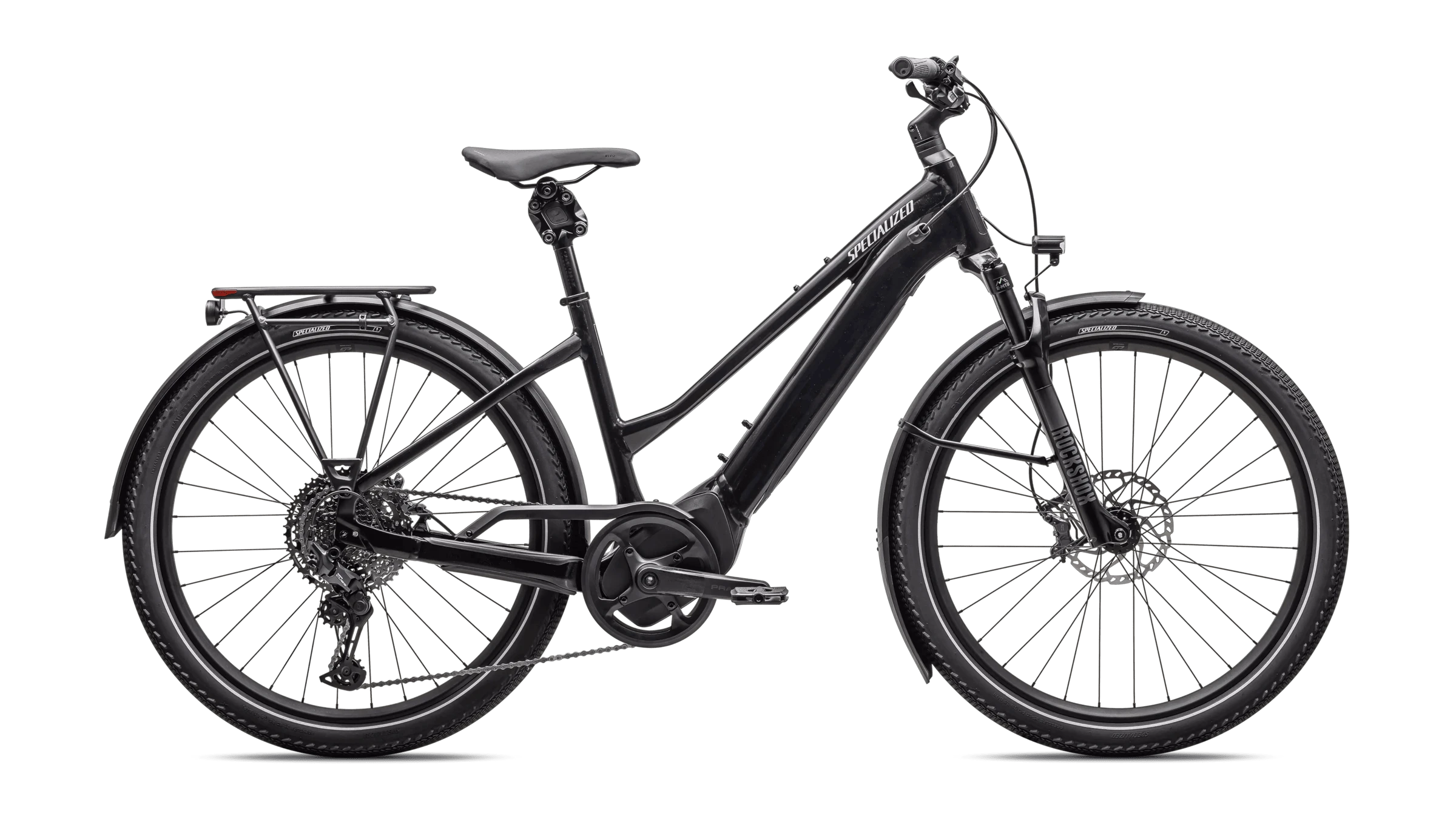 1. Bicicleta Electrica SPECIALIZED Turbo Vado 5.0 Step-Through - Gloss Castblack/Satin Silver Reflectiv