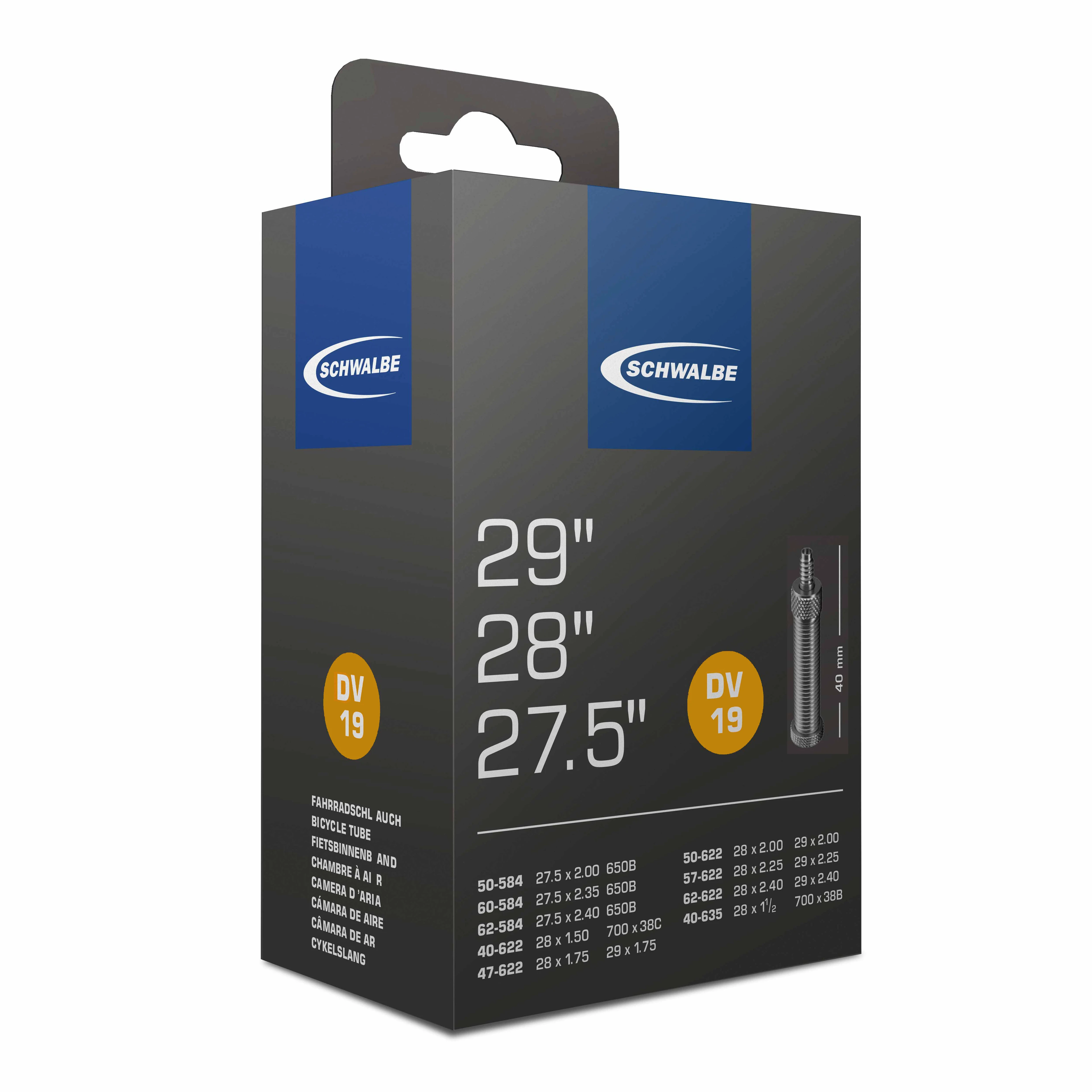 1. Camera SCHWALBE DV19 27.5/28/29 (40/62-584/635) EK 40mm