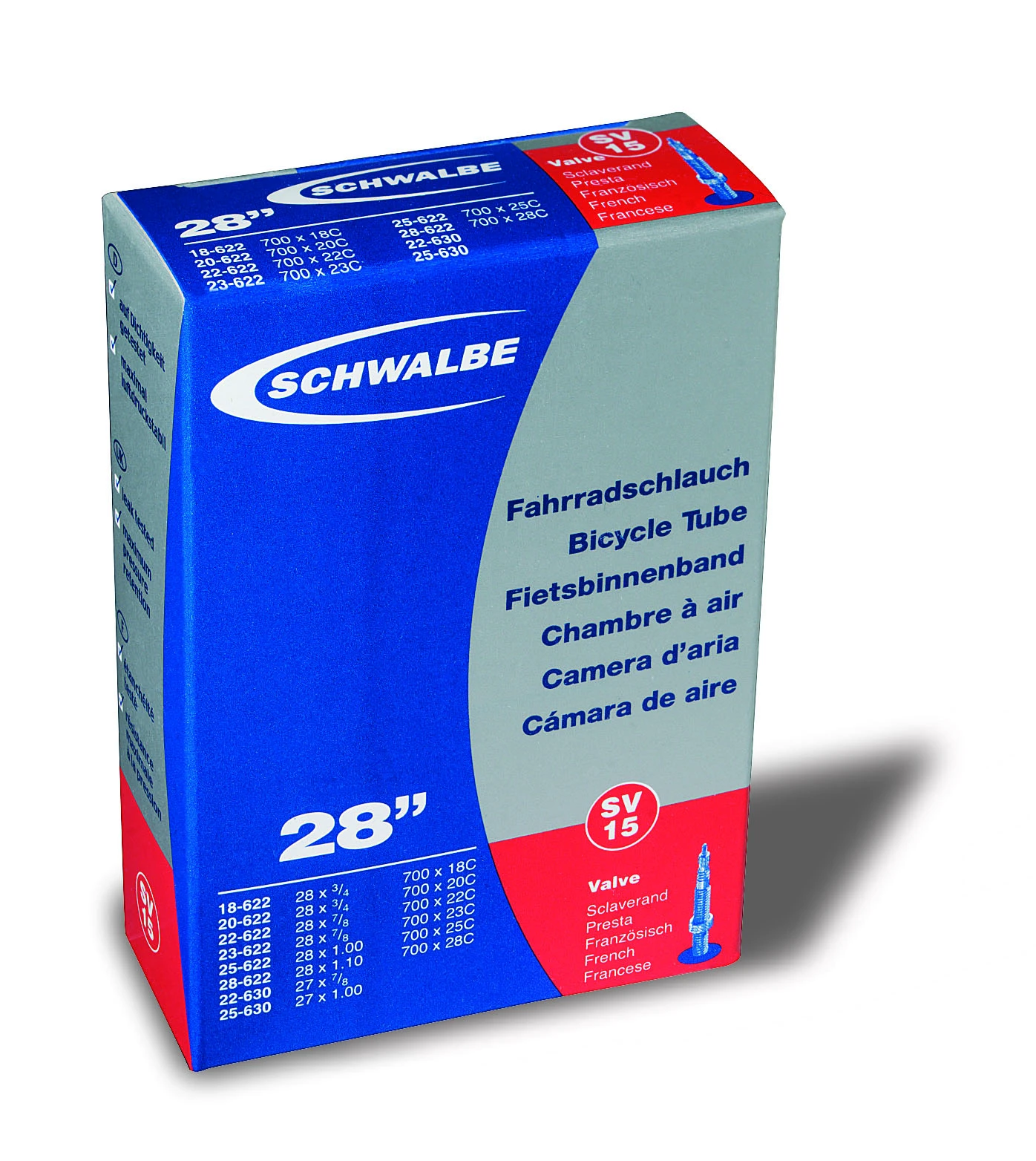 1. Camera SCHWALBE SV15 28 (18/28-622/630) EK 50mm