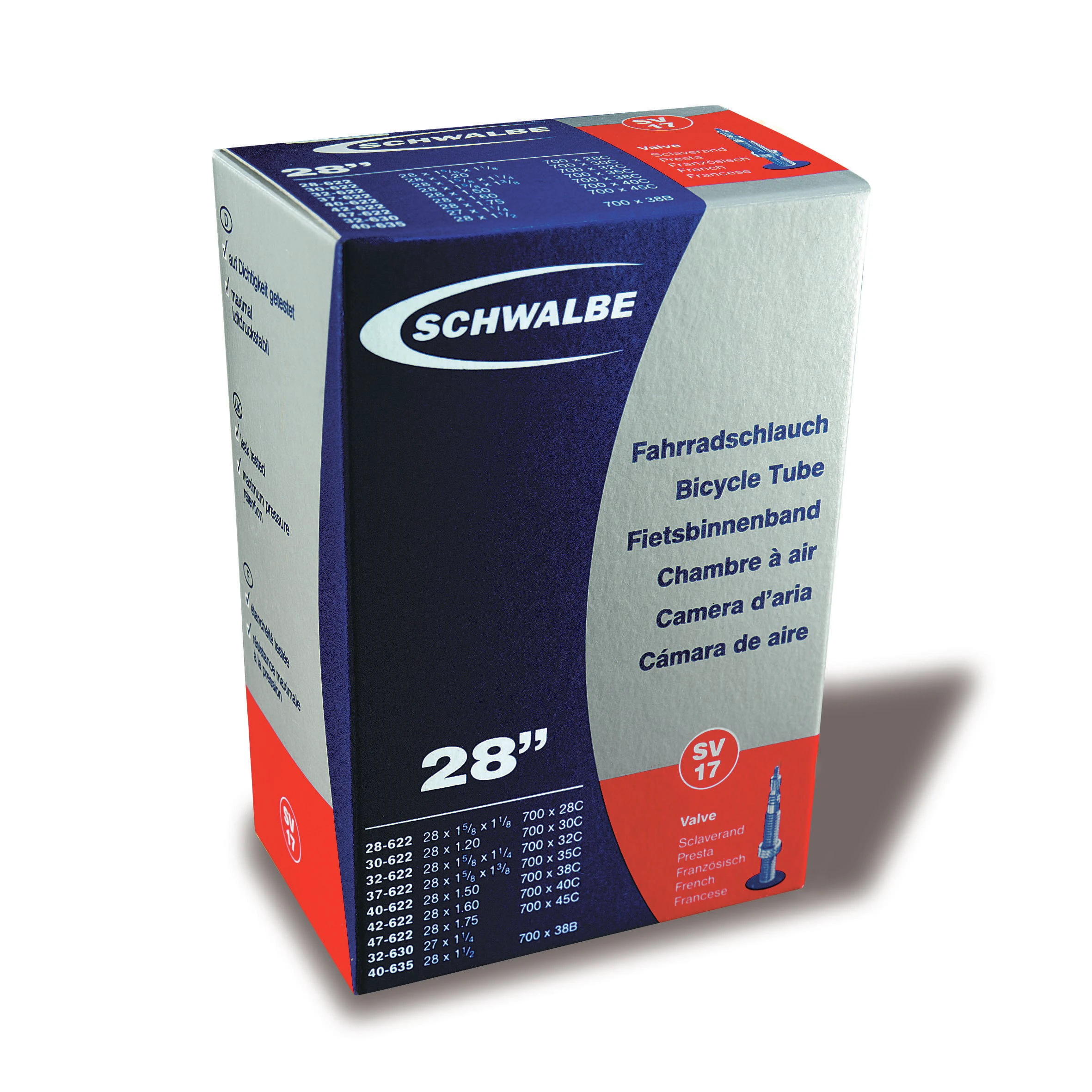 1. Camera SCHWALBE SV17 28 (28/47-622/635) EK 40mm