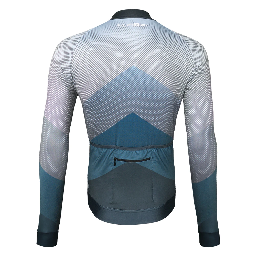 3. Tricou Ciclism FUNKIER Piacenza-L-2 Pro Men (L/S) - Blue S