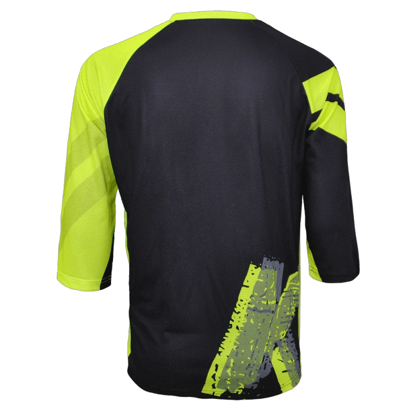 2. Tricou Ciclism FUNKIER Dolomiti Enduro (3/4 Sleeve) - Black/Yellow S