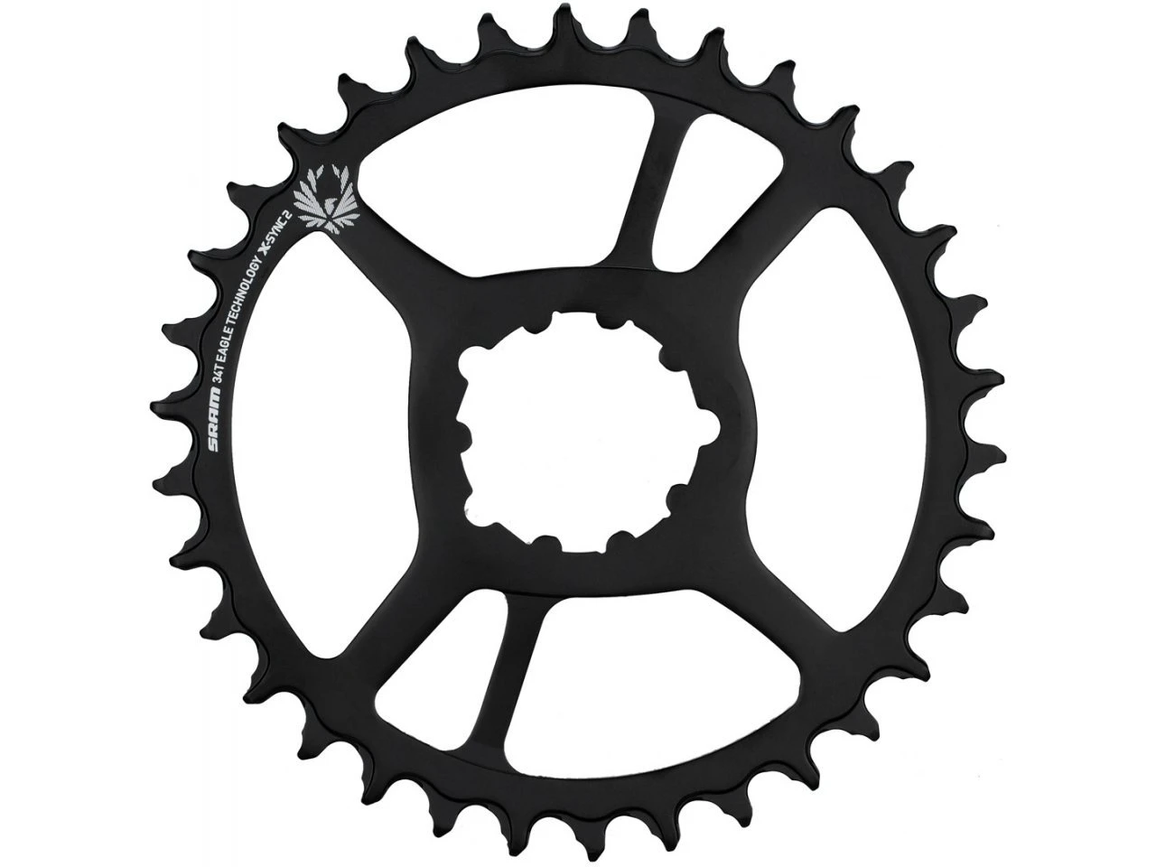 1. Foaie Angrenaj SRAM X-Sync 2 Eagle CF/Steel - 34T, Direct Mount, 3mm Offset Boost - Black