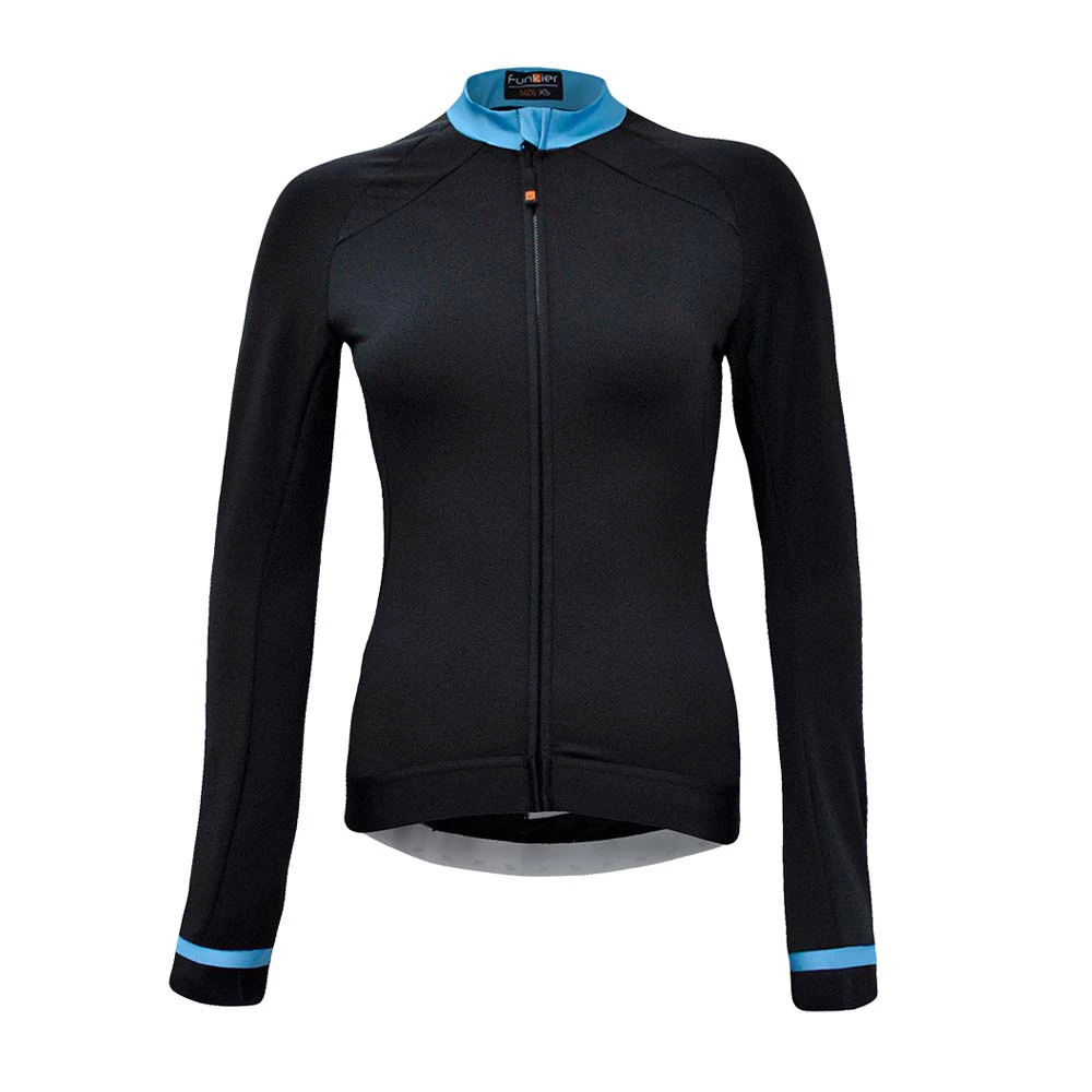 2. Tricou Termic Ciclism FUNKIER Volterra-LW (L/S) - Black/Blue XS