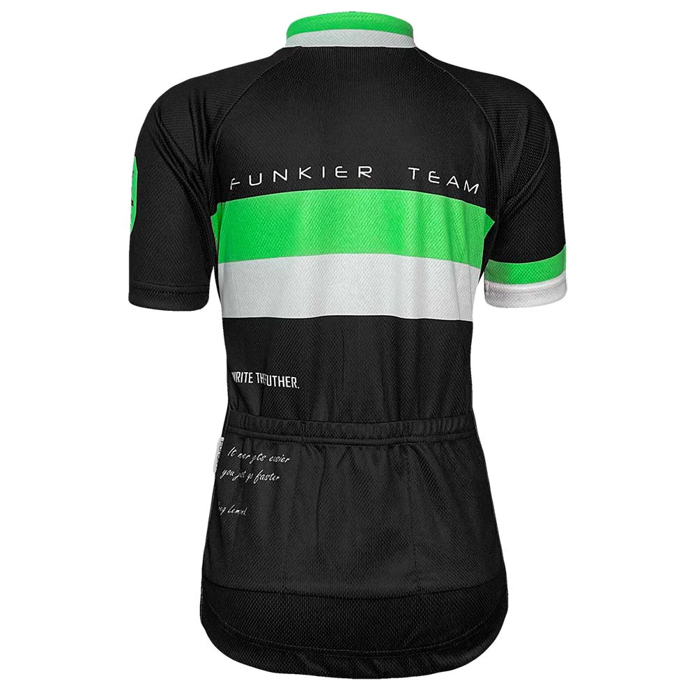 2. Tricou Ciclism Copii FUNKIER Saletti (S/S) - Green/Black 8 ani