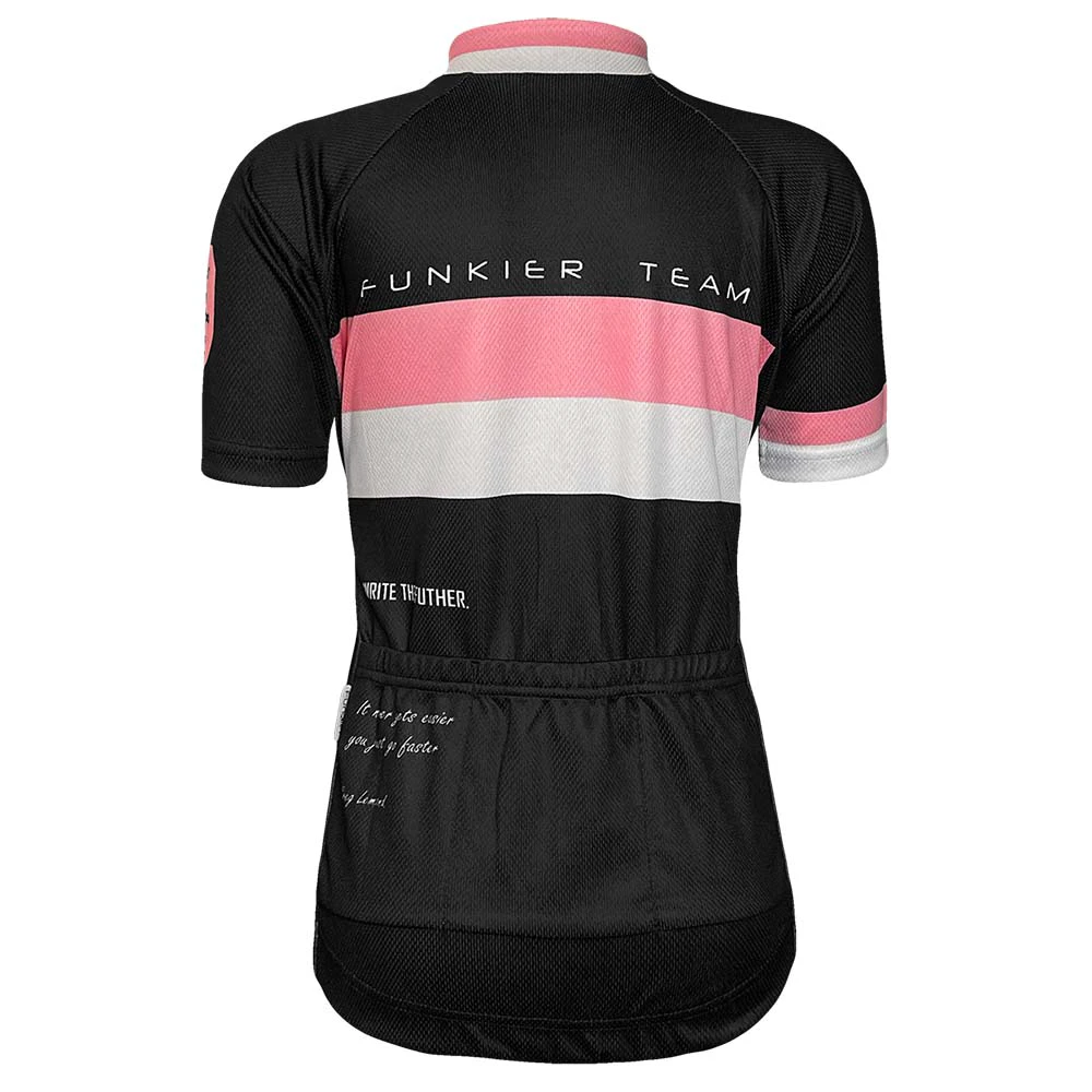 3. Tricou Ciclism Copii FUNKIER Saletti (S/S) - Pink/Black 8 ani