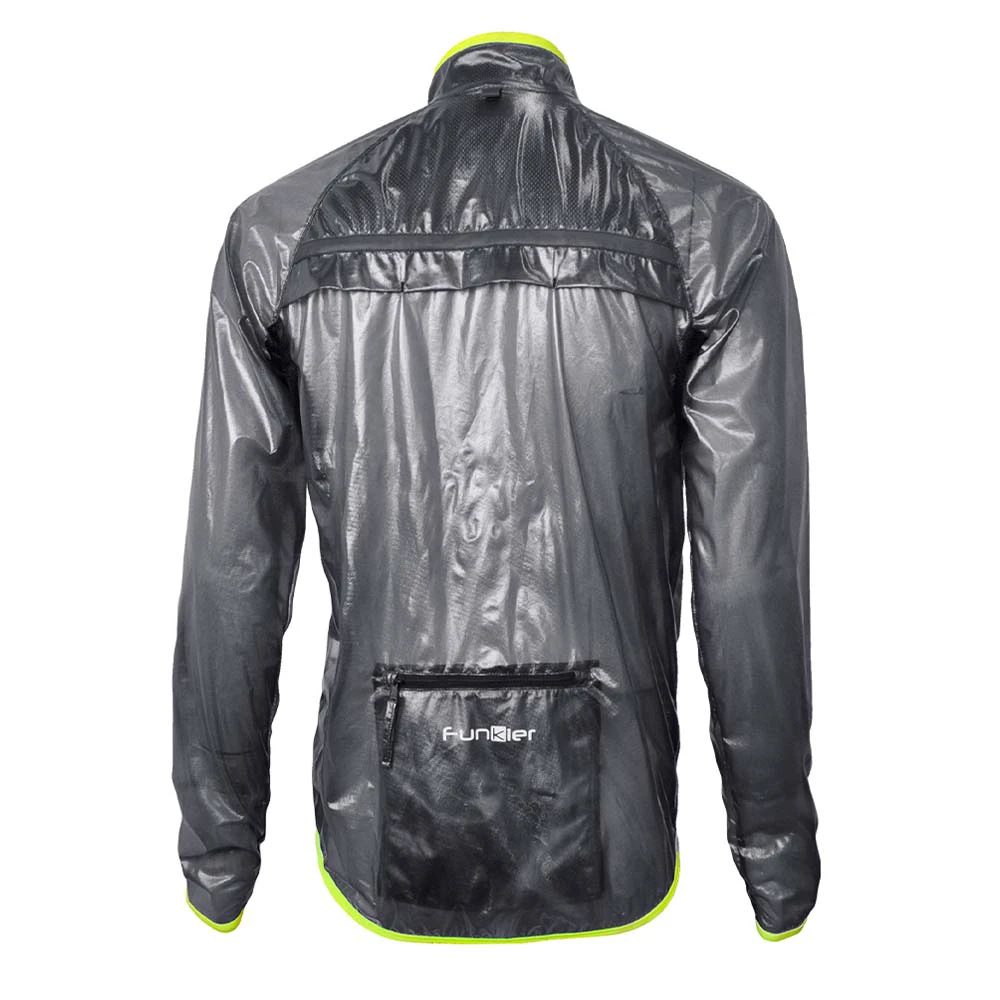3. Jacheta Ploaie Ciclism FUNKIER Ravenna Storm Kids - Clear Grey/Yellow 12 ani