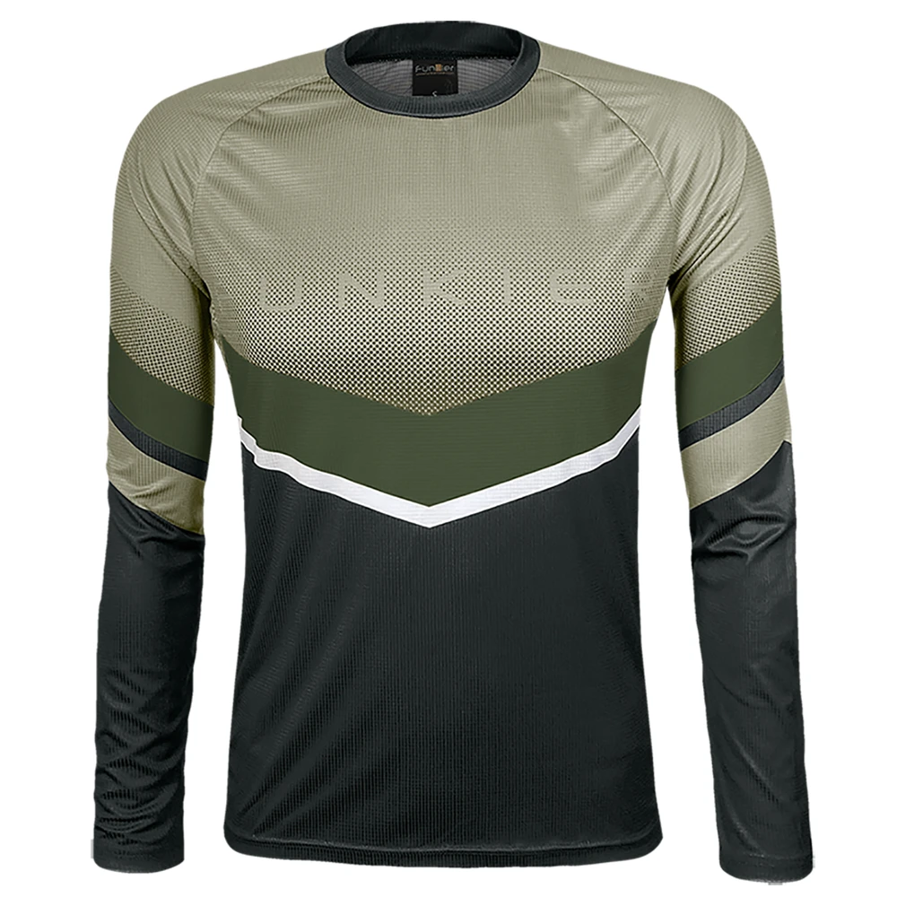 2. Tricou Ciclism FUNKIER Turone Enduro (L/S) - Olive Green S