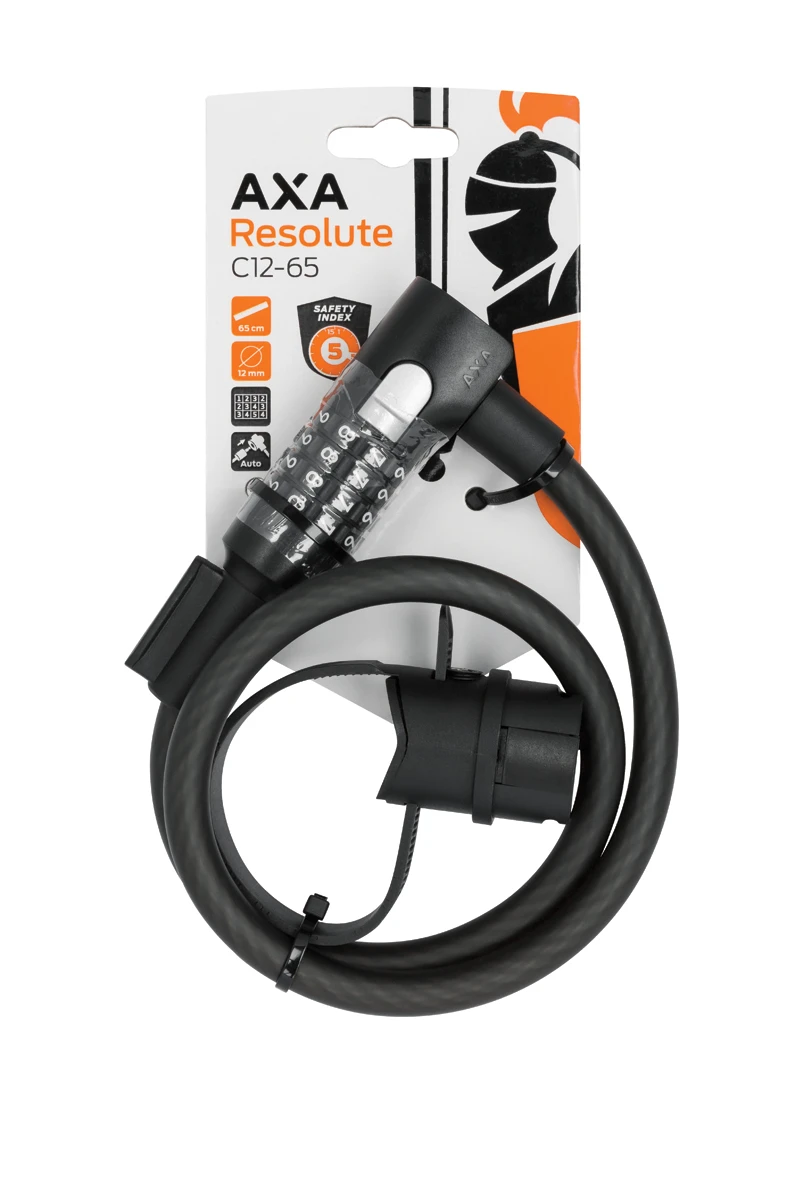 3. Antifurt Cablu AXA Resolute C12 12mm/65cm -Black