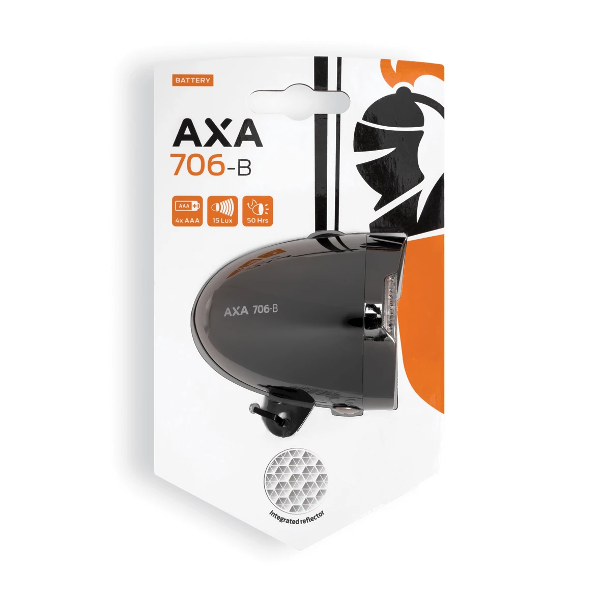 2. Far Bicicleta AXA 706 Battery 15 Lux - Dark Chrome