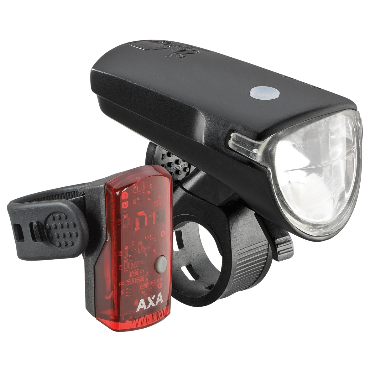1. Set Far + Stop Bicicleta AXA Greenline 40 Lux USB