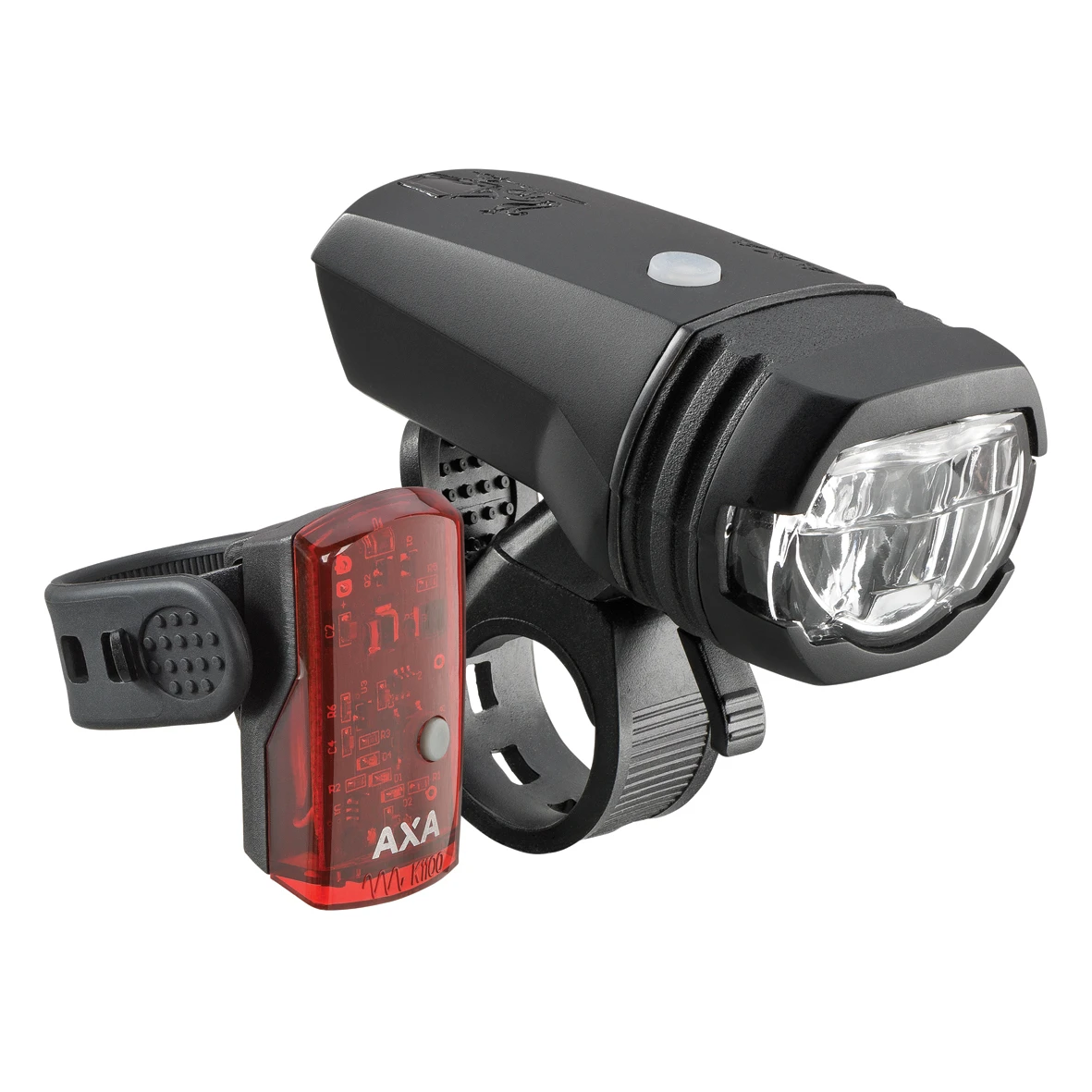 1. Set Far + Stop Bicicleta AXA Greenline 50 Lux USB