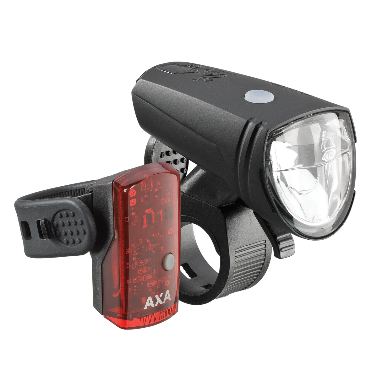 1. Set Far + Stop Bicicleta AXA Greenline 15 Lux USB