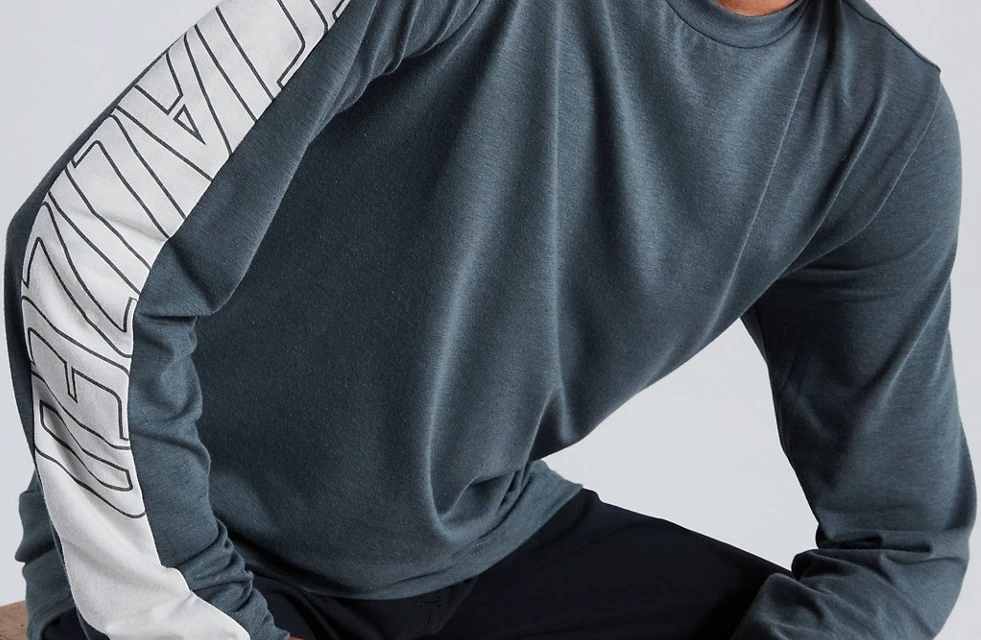2. Tricou Ciclism SPECIALIZED Youth Trail (L/S) - Cast Battleship M