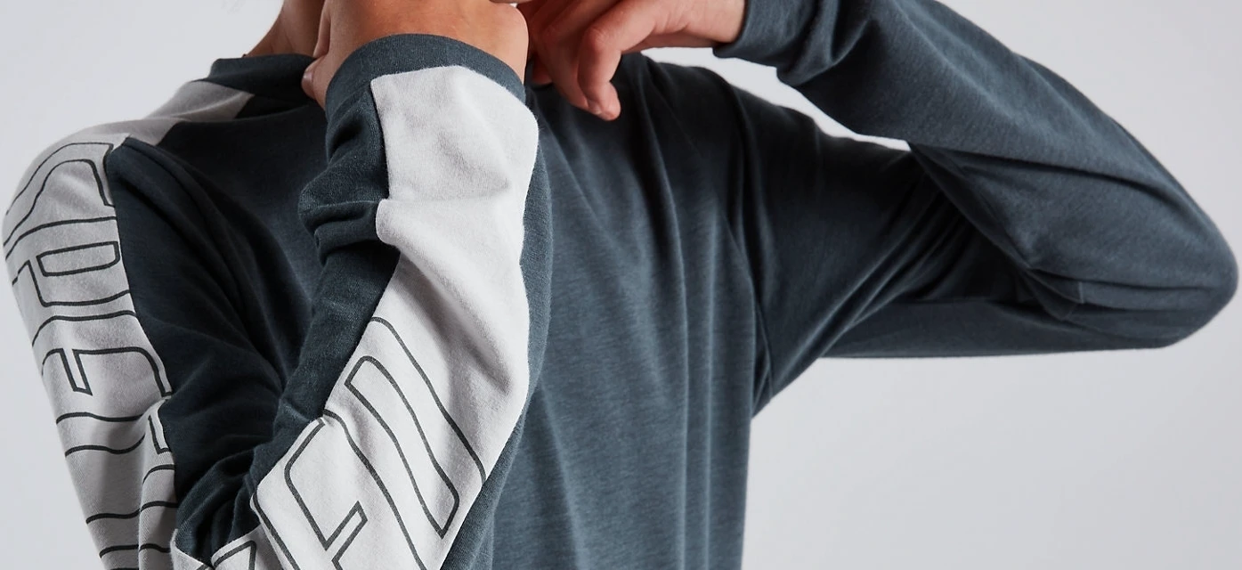 3. Tricou Ciclism SPECIALIZED Youth Trail (L/S) - Cast Battleship M