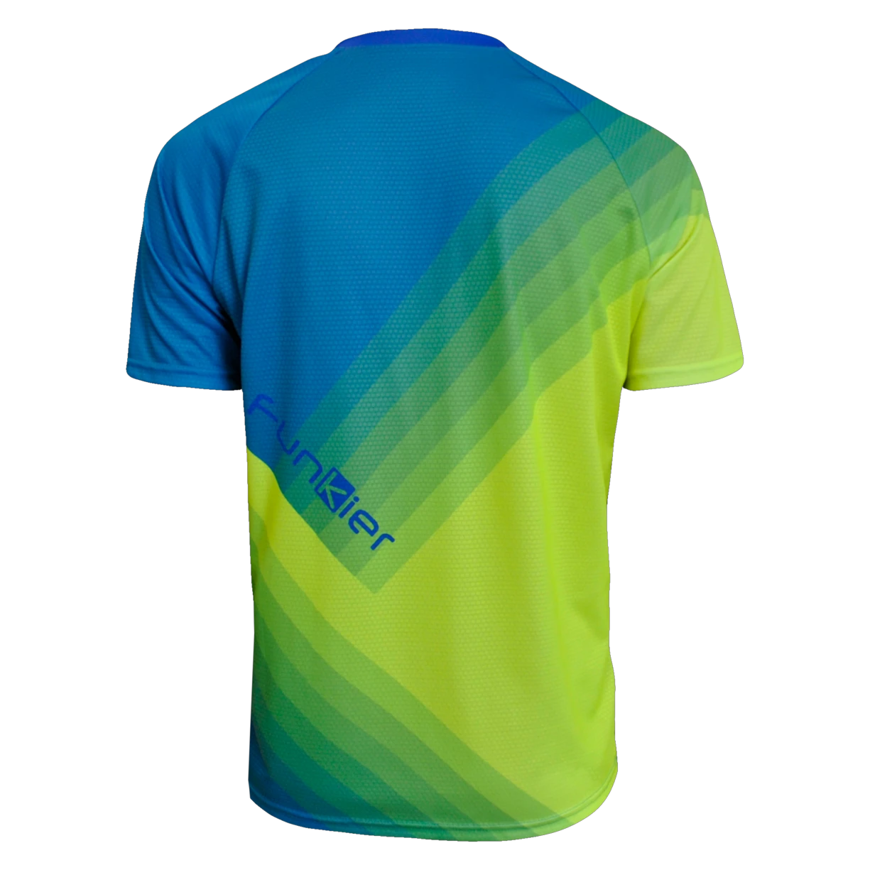 2. Tricou Ciclism FUNKIER Termoli Enduro Men (S/S) - Fluor Yellow/Blue 2XL
