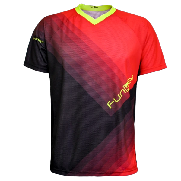 3. Tricou Ciclism FUNKIER Termoli Enduro Men (S/S) - Black/Red L