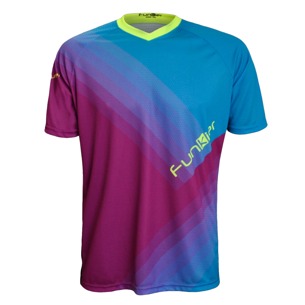 3. Tricou Ciclism FUNKIER Termoli Enduro Men (S/S) - Purple/Blue S