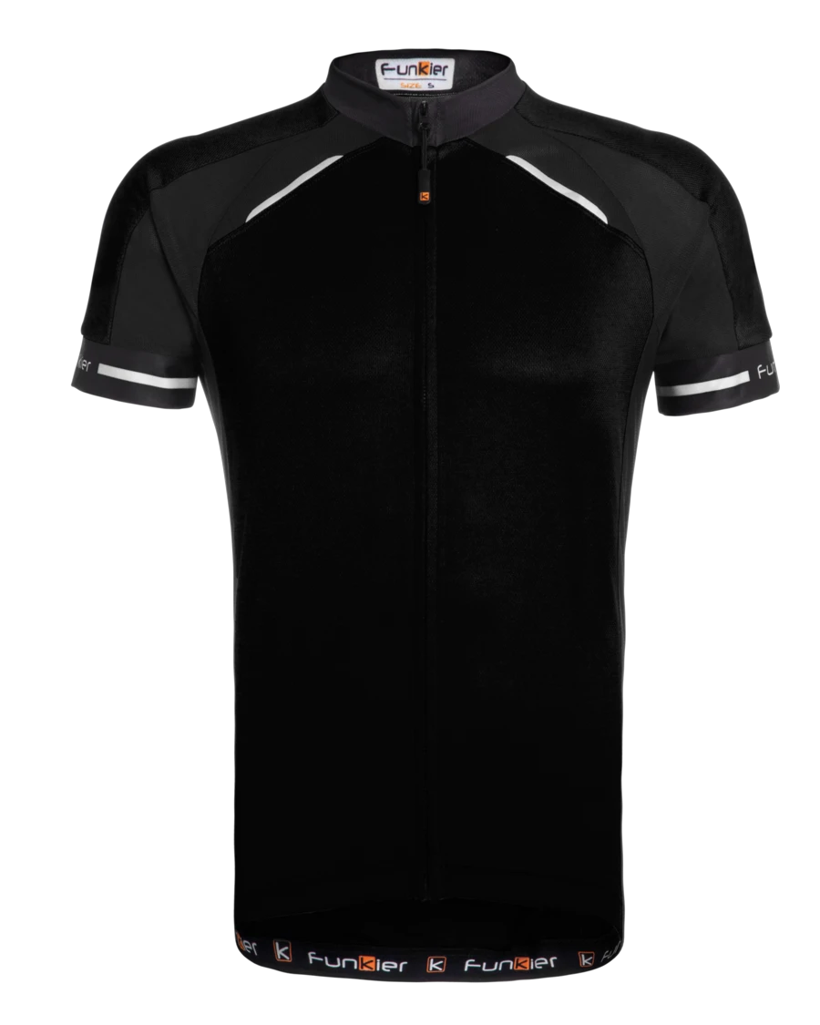 1. Tricou Ciclism Copii FUNKIER Firenze Kids (S/S) - Black 8 ani