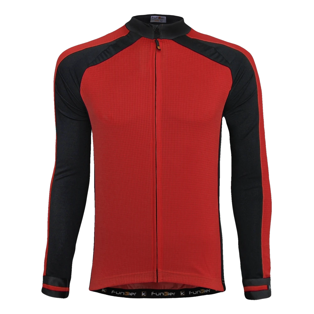 2. Tricou Termic Ciclism Copii FUNKIER Firenze-LW Winter (L/S) - Red 8 ani