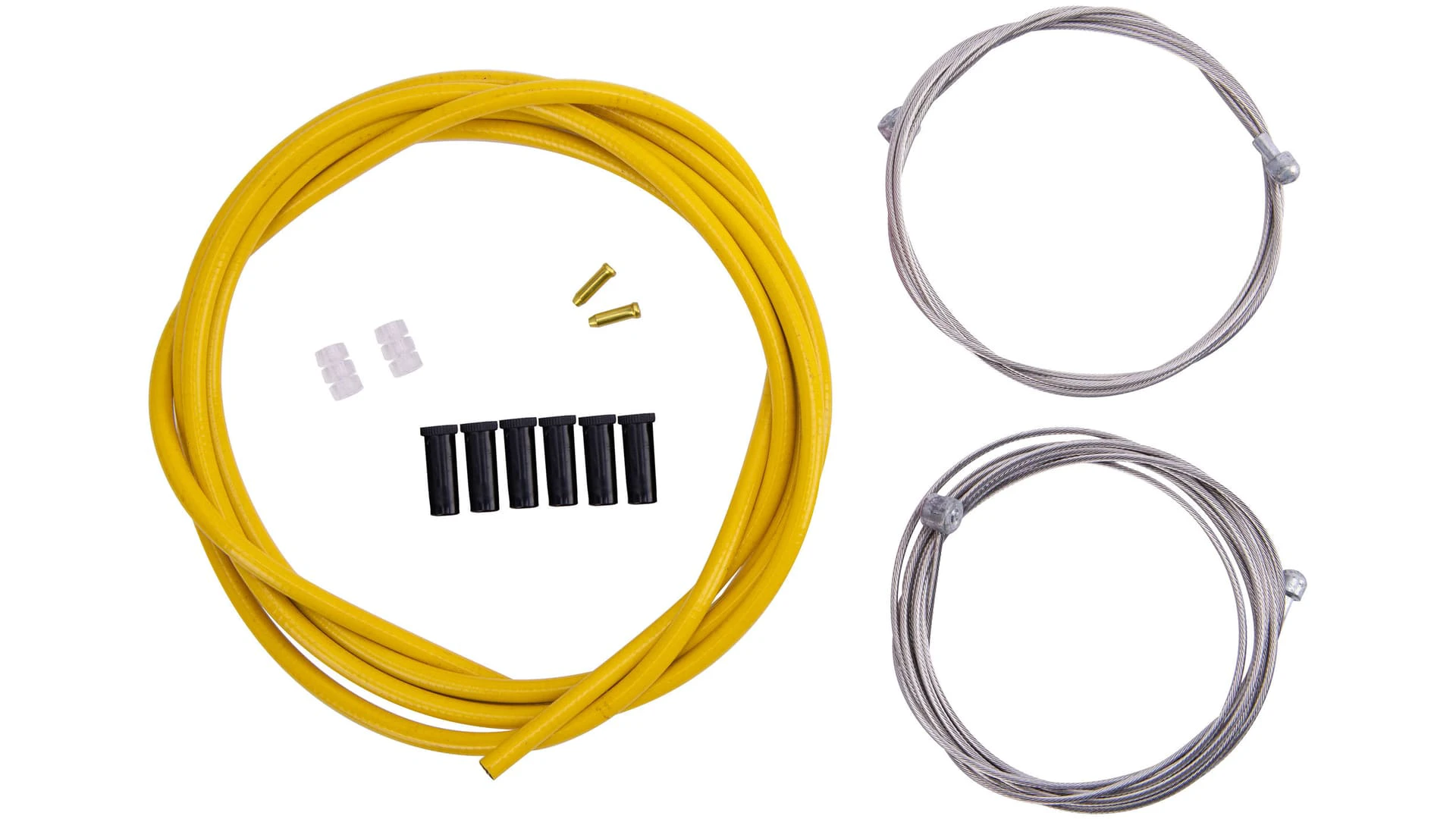 1. Set cablu + camasa frana CONTEC Neostop fata/spate - Yellow