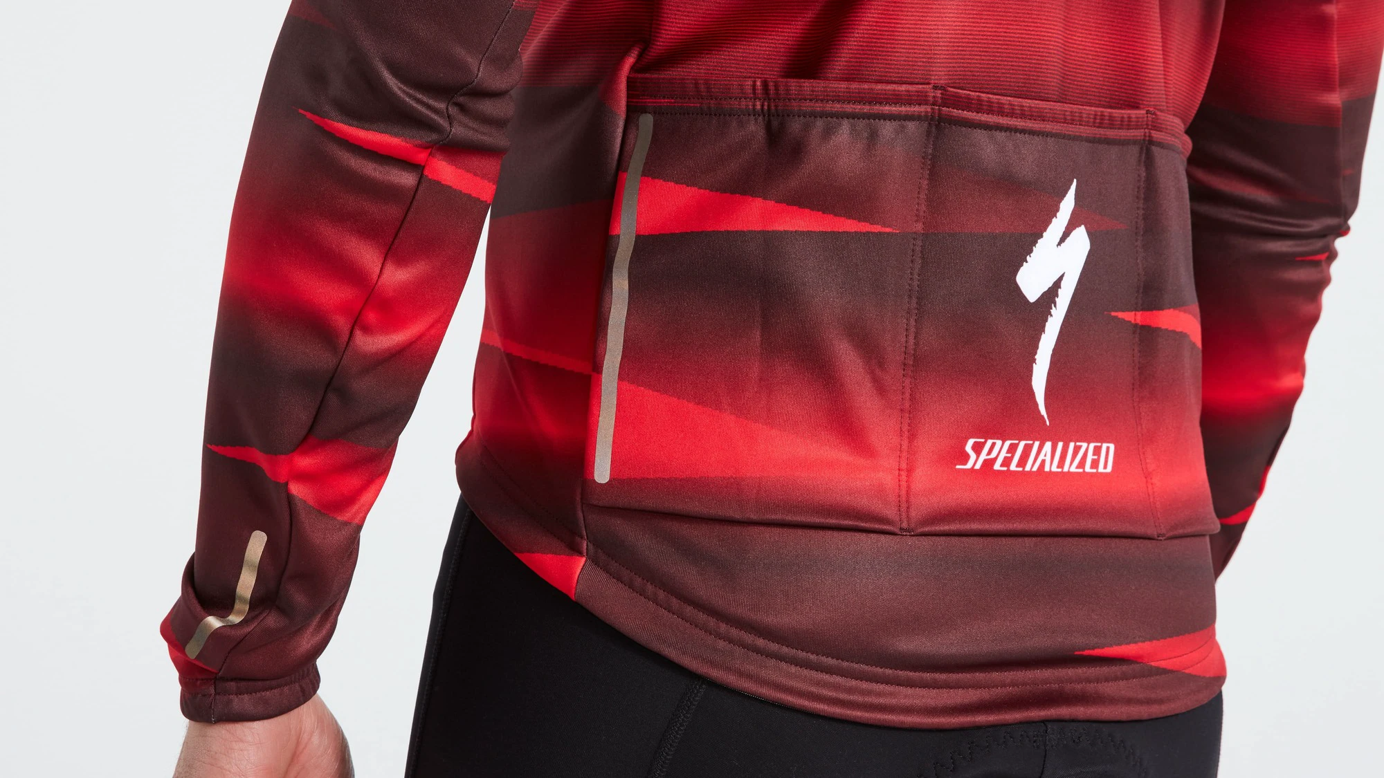 5. Tricou Ciclism Softshell SPECIALIZED Men's Factory Racing Team SL Expert (L/S) - Black/Red L