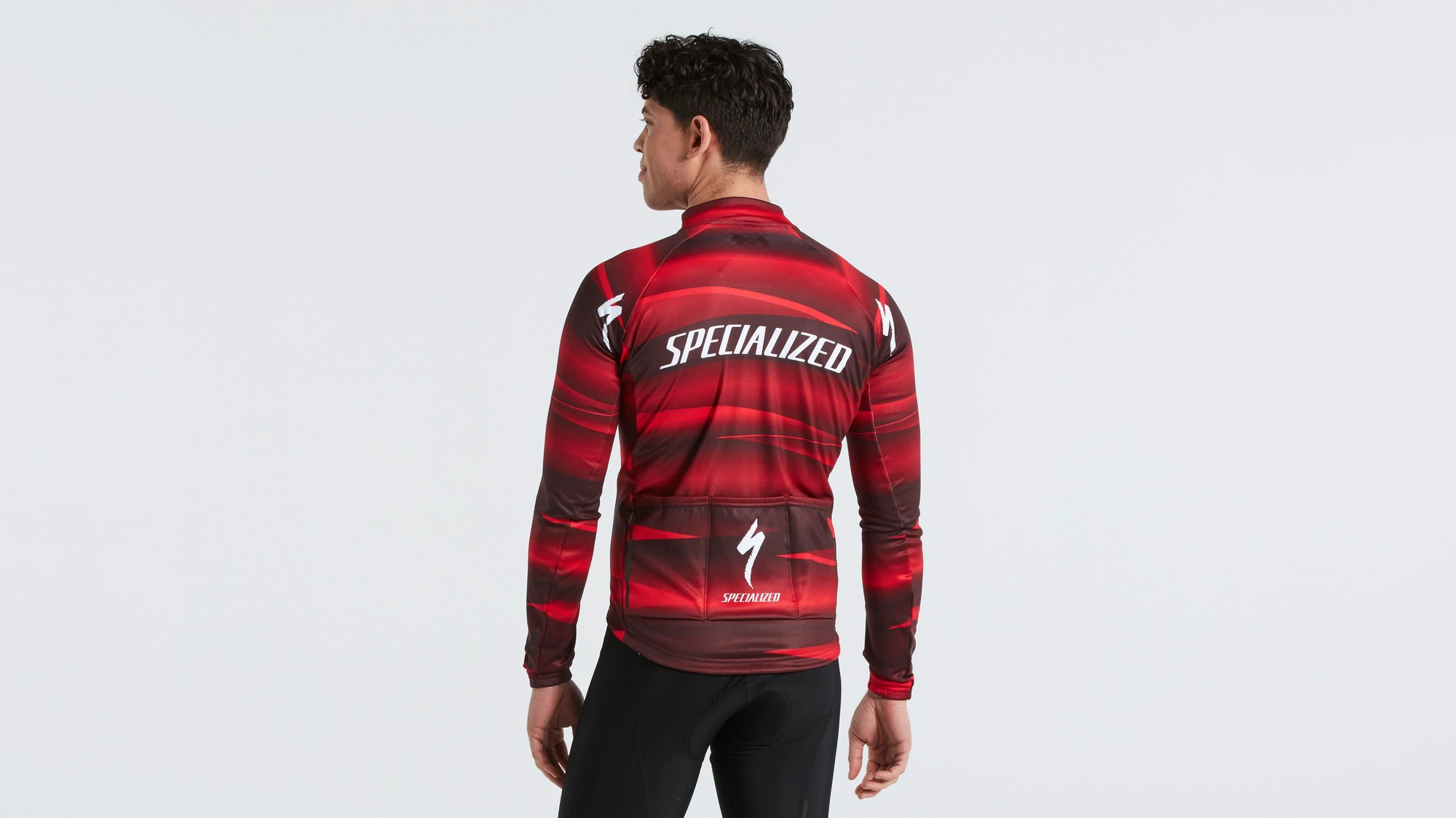 4. Tricou Ciclism Softshell SPECIALIZED Men's Factory Racing Team SL Expert (L/S) - Black/Red L