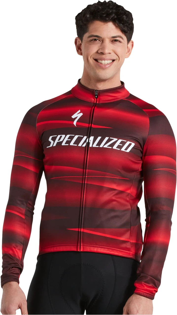 1. Tricou Ciclism Softshell SPECIALIZED Men's Factory Racing Team SL Expert (L/S) - Black/Red L