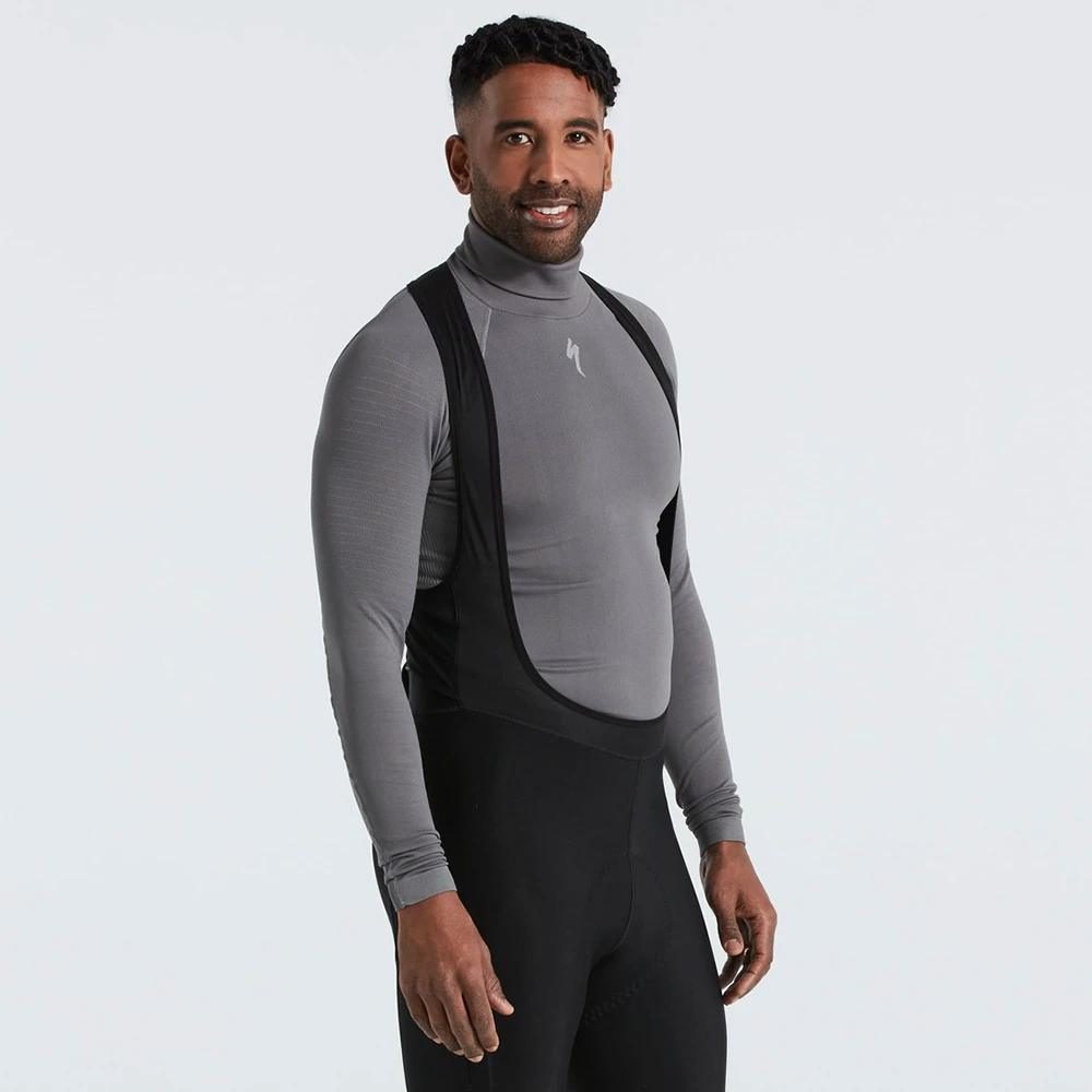 4. Bluza de Corp Termica SPECIALIZED Men's Seamless Roll Neck Baselayer (L/S) - Grey L/XL