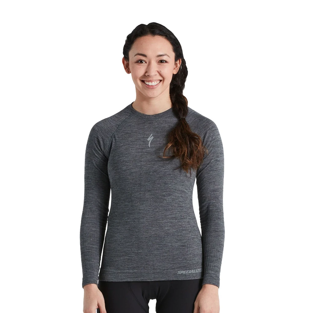 1. Bluza de Corp Termica SPECIALIZED Women's Merino Seamless Baselayer (L/S) - Grey L/XL