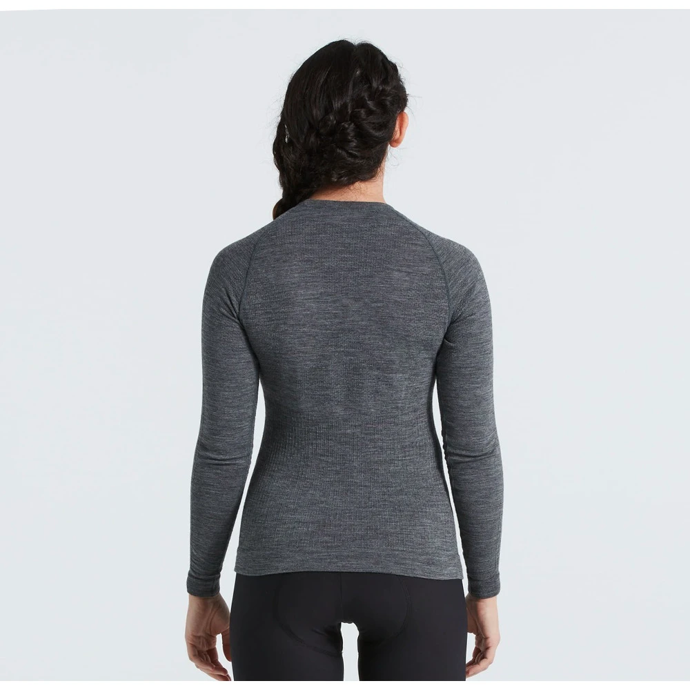 4. Bluza de Corp Termica SPECIALIZED Women's Merino Seamless Baselayer (L/S) - Grey L/XL