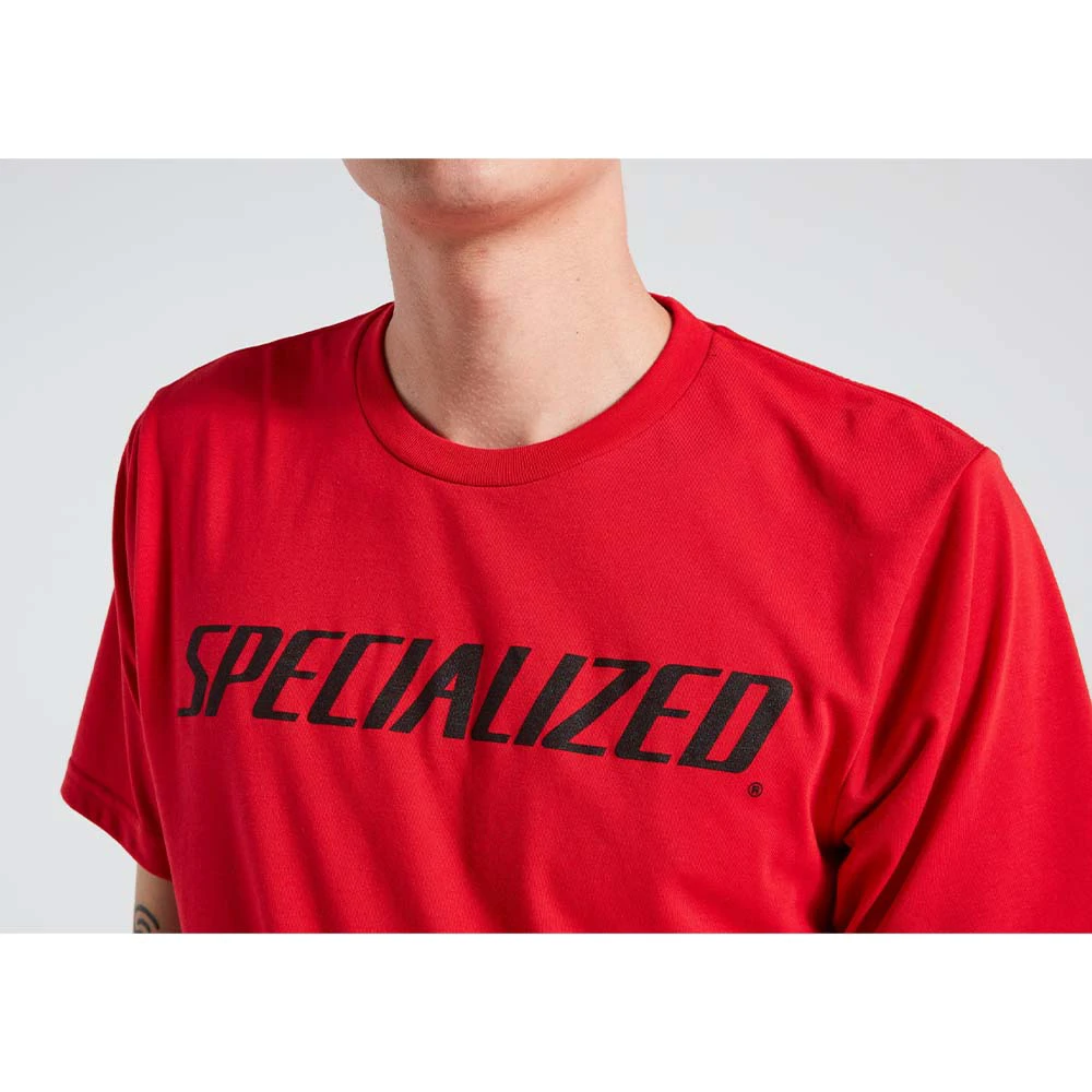 5. Tricou Ciclism SPECIALIZED Men's Wordmark (S/S) - Flo Red M