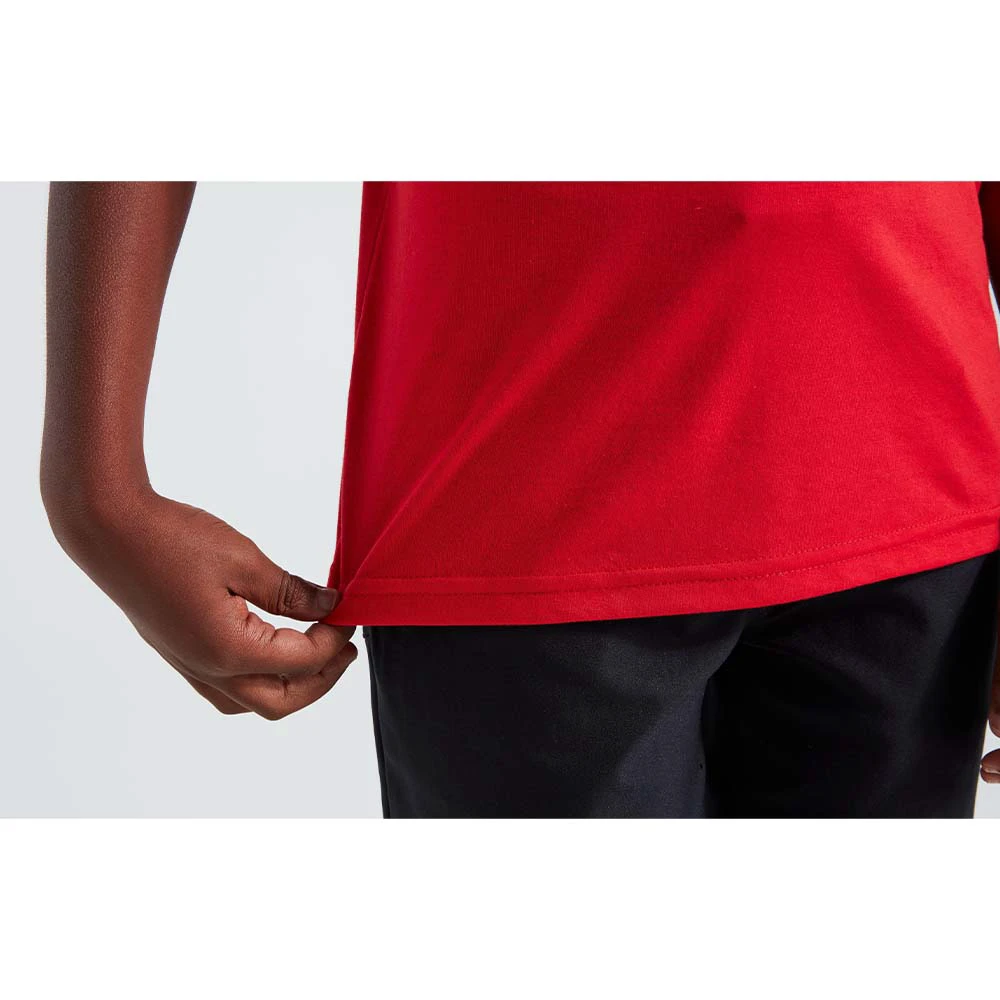 3. Tricou Ciclism Copii SPECIALIZED Youth Wordmark (S/S) - Flo Red L