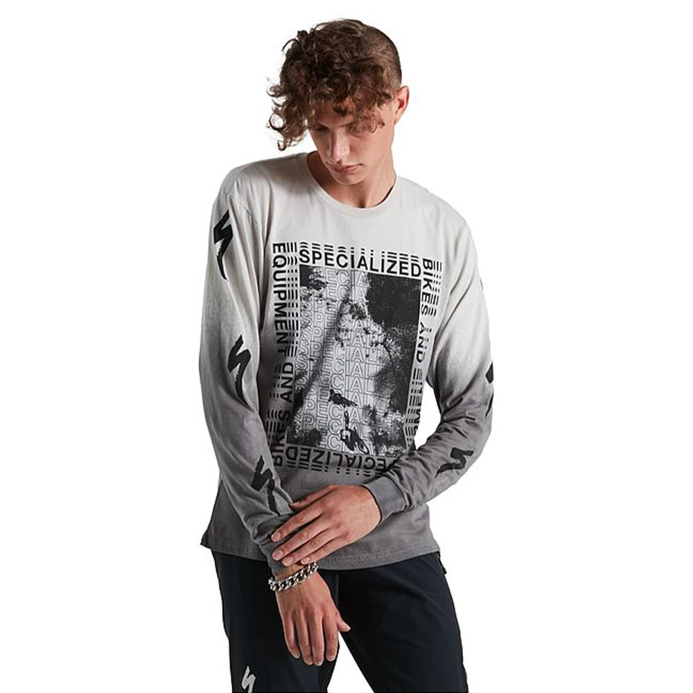1. Tricou Ciclism SPECIALIZED Driven (L/S) - Dove Grey Spray S