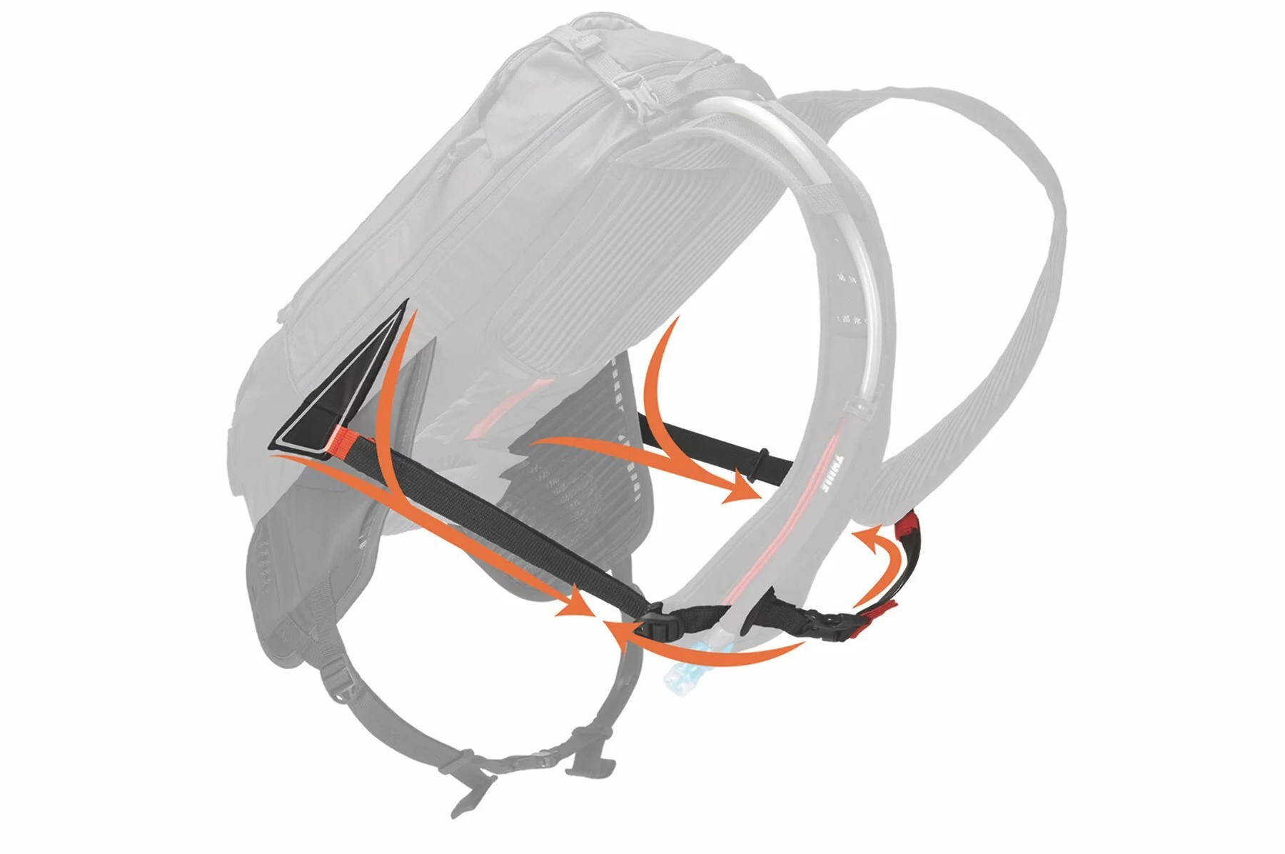 3. Rucsac hidratare THULE Rail Bike H20 12L Pro - Obsidian Grey