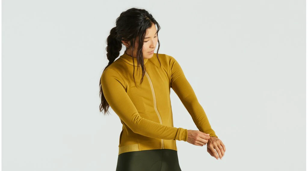 4. Tricou Ciclism SPECIALIZED Women's Prime Power Grid (L/S) - Harvest Gold S