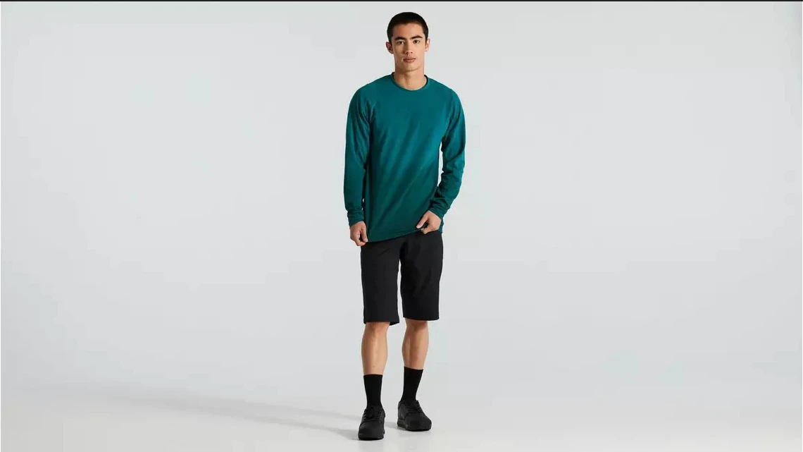 2. Tricou Ciclism SPECIALIZED Men's Trail (L/S) - Tropical Teal M