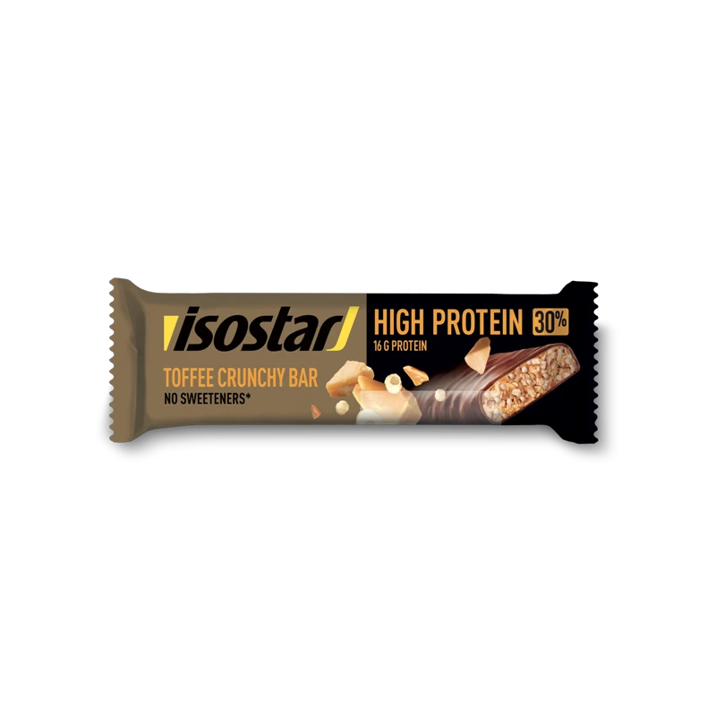 1. ISOSTAR HIGH PROTEIN 30% CARAMEL CROCANT, 55g