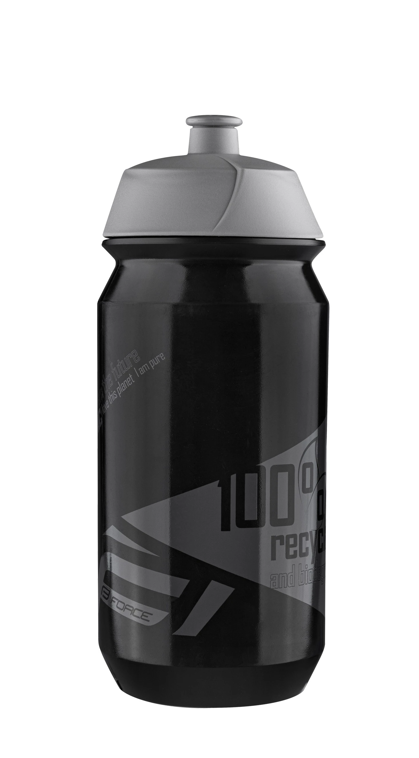 1. Bidon Force Bio 0.5l negru/gri
