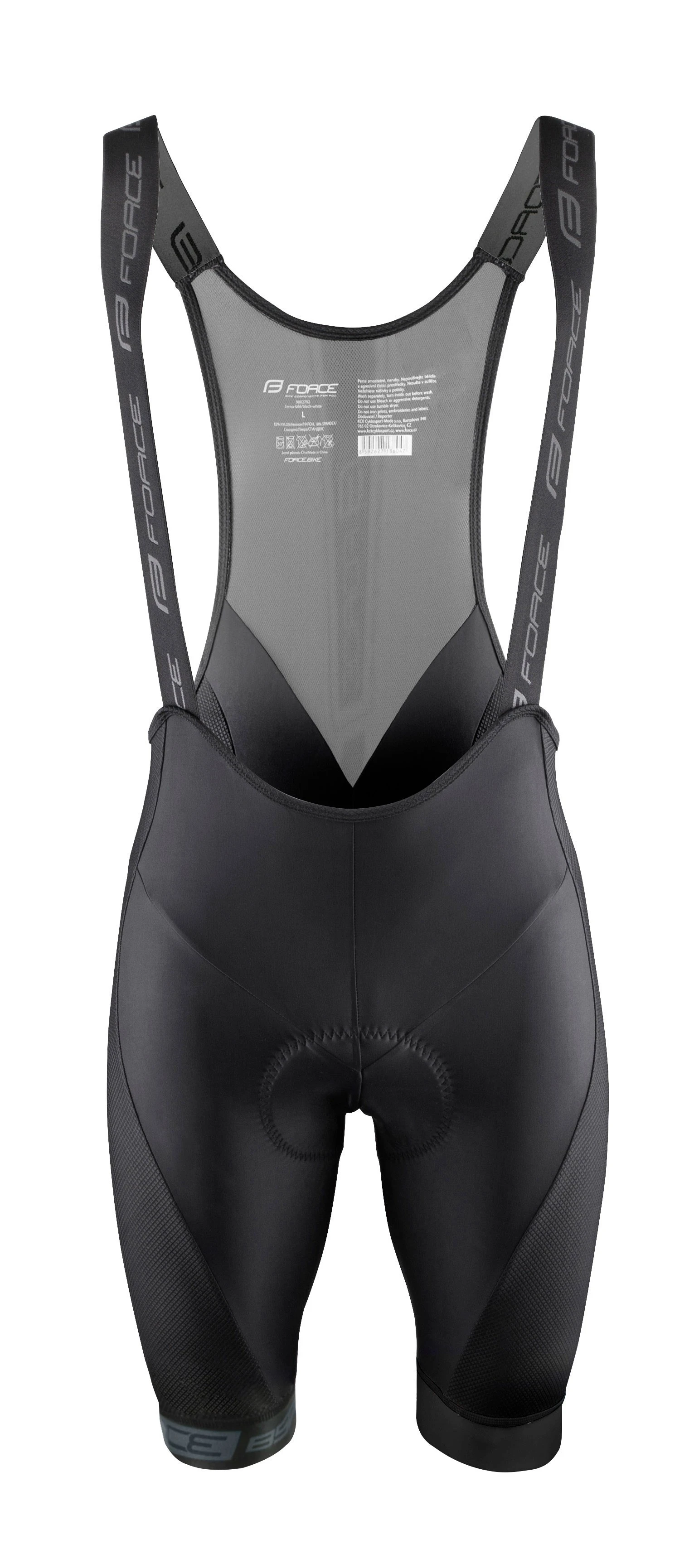 1. Pantaloni scurti cu bazon si bretele Force B51 Negru 3XL